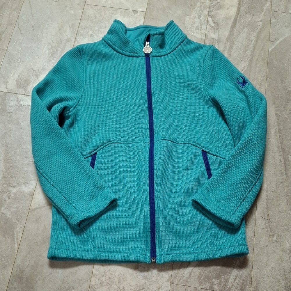Spyder Teal and Blue Kids Hoodie